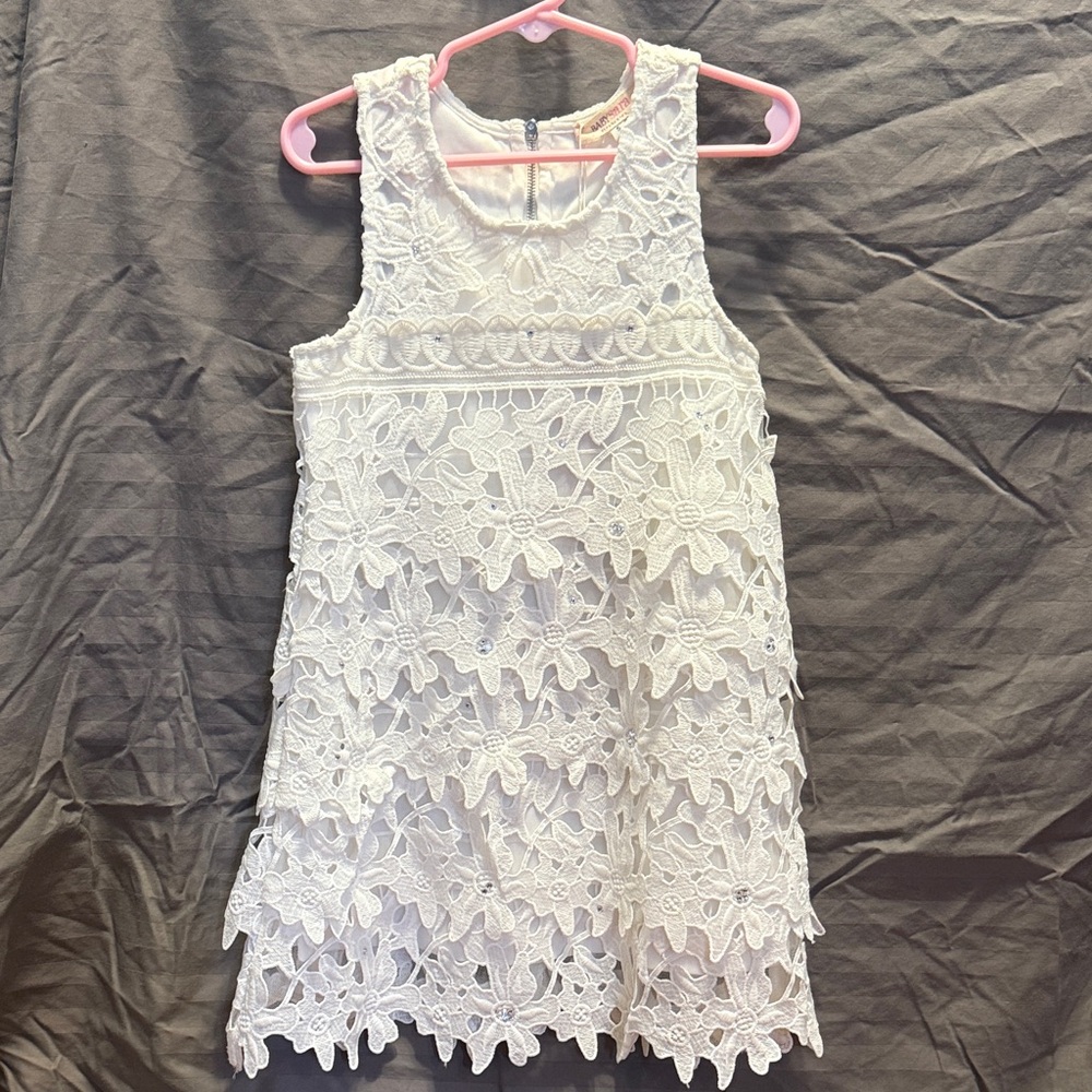 Charming White Lace Kids Dress